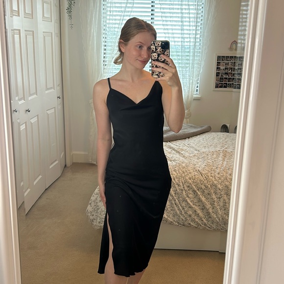 Black Slip Dress - Picture 1 of 4
